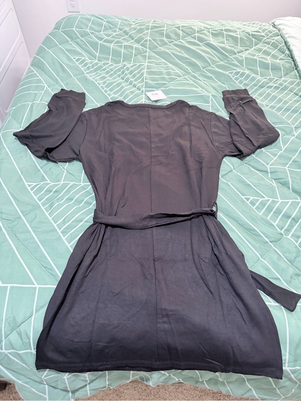 Black Long-Sleeve Belted Dress — Modern Everyday Style